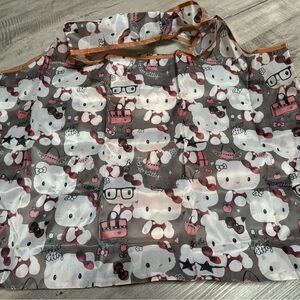 Hello Kitty Patterned Tote Bag Nylon Large Capacity 15x20in